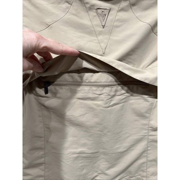 Scottevest Beige RFID Travel Vest Full Zip TEC Multi Pockets Utility Security - Picture 4 of 10